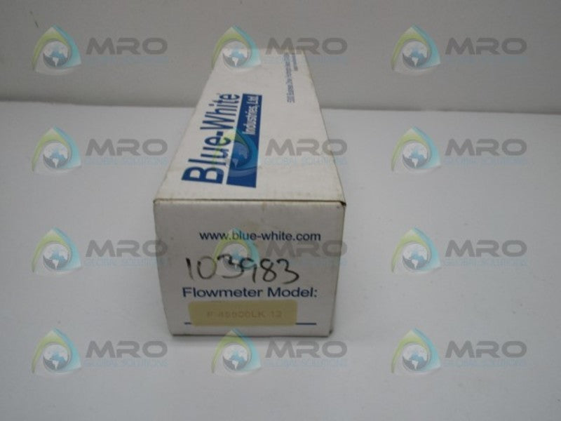 BLUE WHITE F-45500LK-12 FLOW METER  NSMP