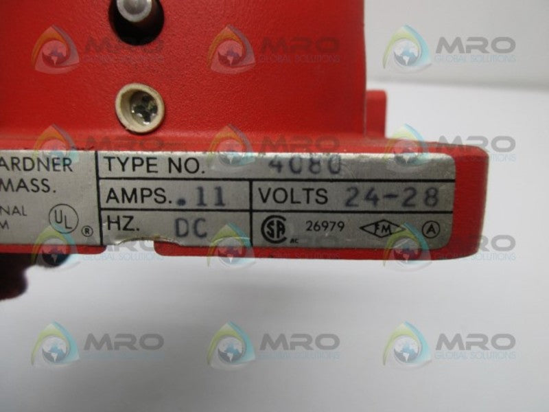 SIMPLEX 4080 RED VIBRATING BELL (IN BOX) * USED *