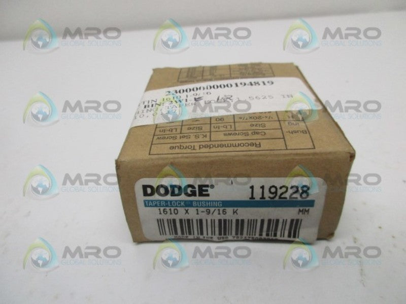 DODGE 119228 1610 TAPER LOCK BUSHING 1-9/16"  NSMP