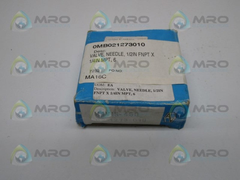 ANDERSON GREENWOOD H7VIS46Q 021273010 HYDRAULIC NEEDLE VALVE  NSMP