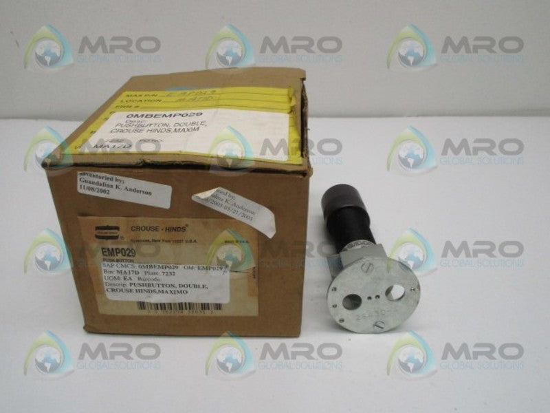 CROUSE HINDS EMP029 PUSHBUTTON ASSEMBLY  NSMP