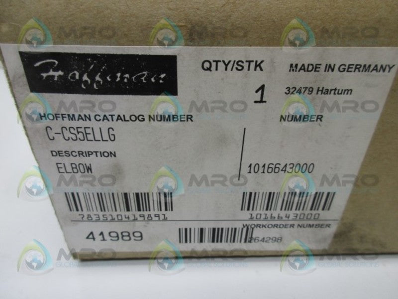 HOFFMAN C-CS5ELLG ELBOW FOR PENDANT  NSMP