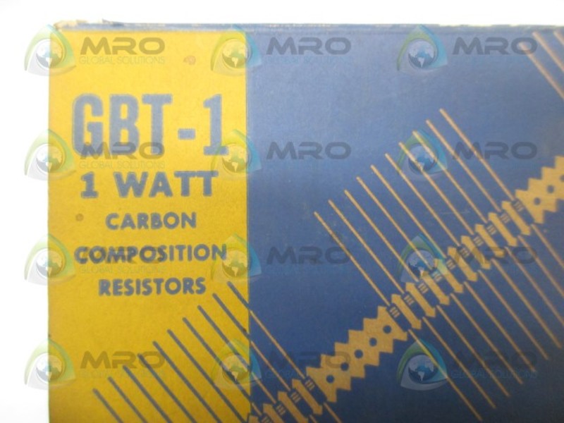 IRC GBT-1 CARBON COMPOSITION RESISTORS (IN BOX)  NSNP