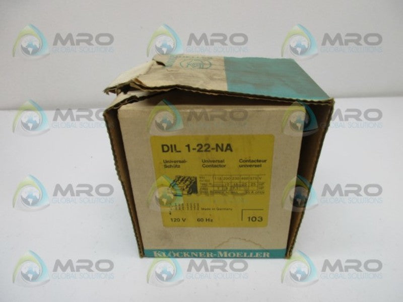 KLOCKNER MOELLER DIL1-22-NA CONTACTOR  NSMP