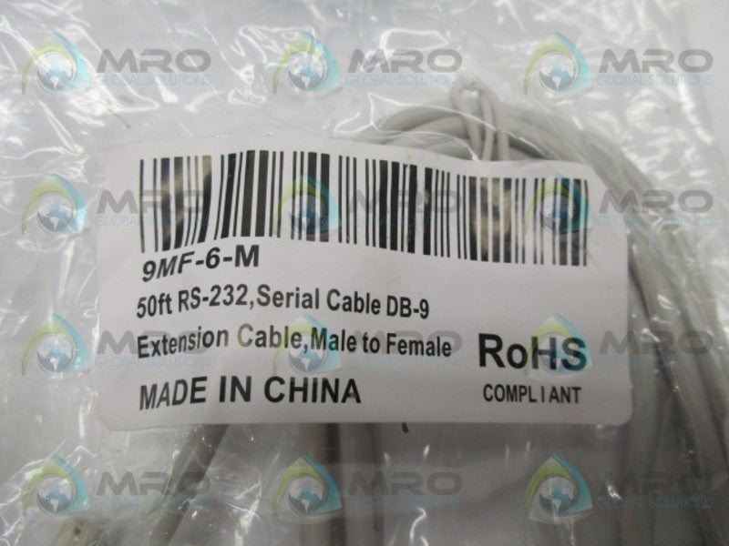 INDUSTRIAL MRO 9MF-6-M SERIAL EXTENSION CABLE * NEW IN FACTORY BAG *
