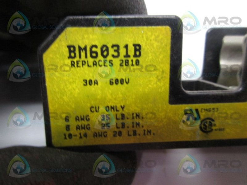 BUMSSMANN BM6031B FUSE BLOCK (AS PICTURED)  UNMP