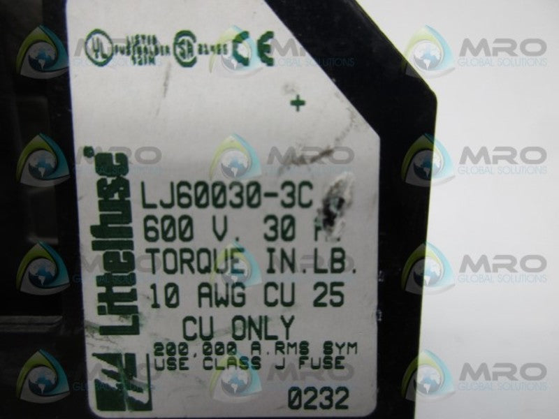 LITTLEFUSE LJ60030-3C FUSE HOLDER  UNMP