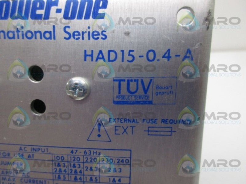 POWER ONE HAD15-0.4-A POWER SUPPLY  UNMP