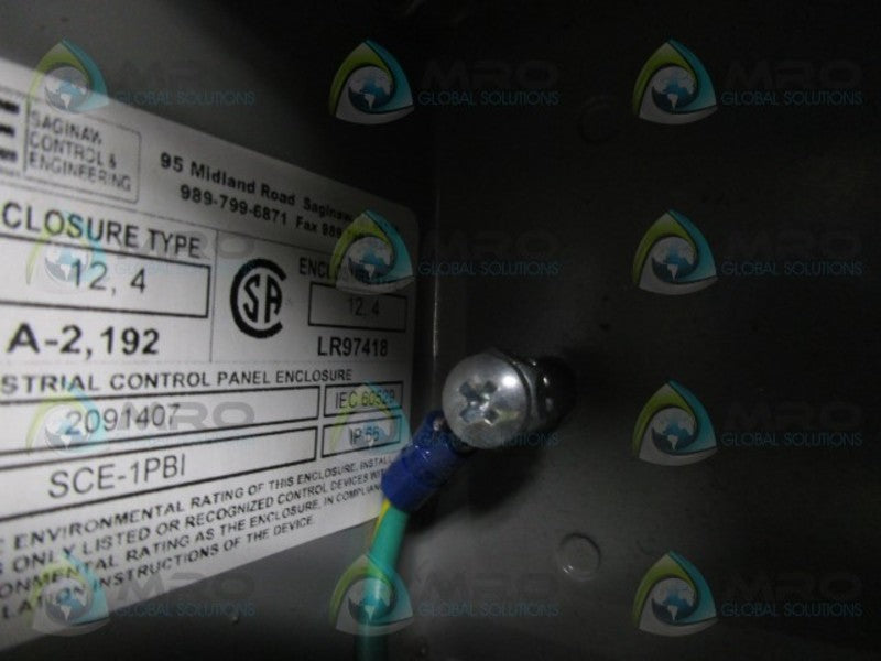 SAGINAW SCE-1PBI PUSHBUTTON ENCLOSURE (AS PICTURED)  UNMP