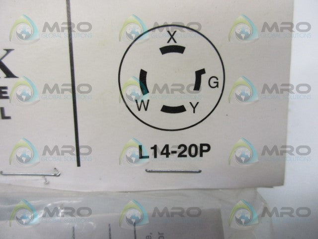 COOPER L14-20P LOCKING TWIST PLUG *NEW IN FACTORY BAG*