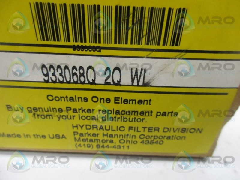 PARKER 933068Q 2Q WL HYDRAULIC VALVE FILTER  NSMP