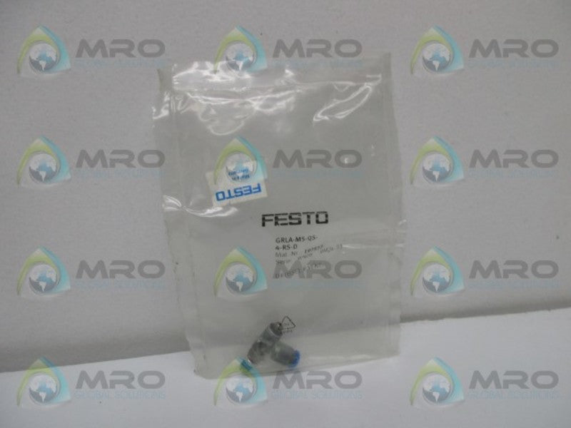 FESTO GRLA-M5-QS-4-RS-D ONE WAY FLOW CONTROL VALVE * NEW IN FACTORY BAG *
