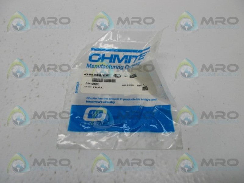 OHMITE 5000E LEGEND DIAL PLATE  NSMP