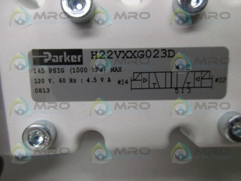 PARKER H22VXX6023D DOUBLE SOLENOID VALVE  NSMP