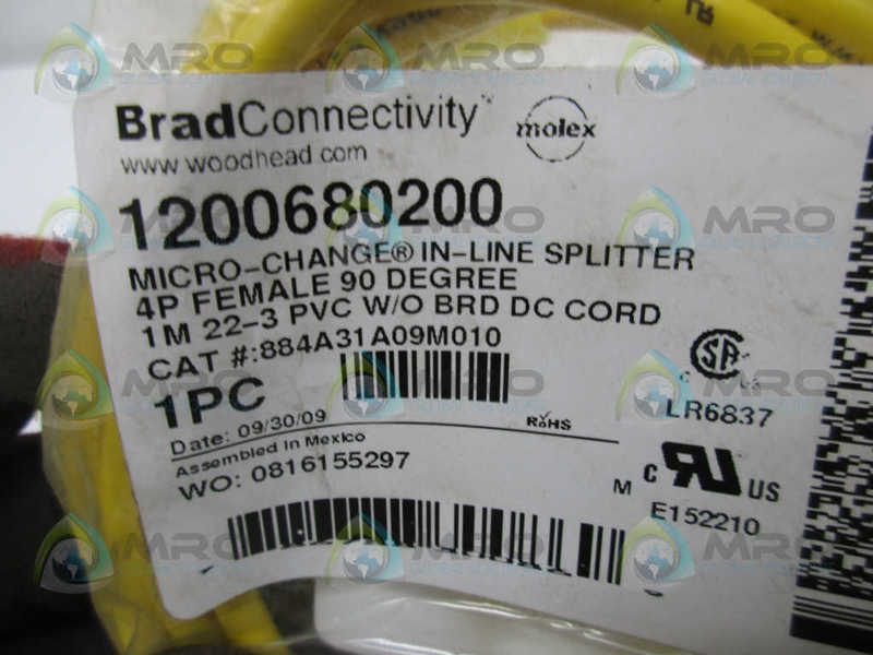 DANIEL WOODHEAD 884A31A09M010 IN-LINE SPLITTER  NSMP