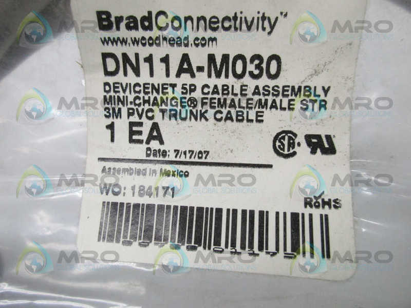 DANIEL WOODHEAD DN11A-M030 CABLE ASSEMBLY  NSMP