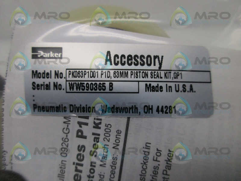 PARKER PK063P1D01P1D 63MM PISTON SEAL KIT  NSMP