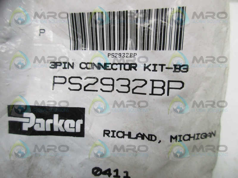 PARKER PS2932BP 3 PIN CONNECTOR KIT * NEW IN FACTORY BAG *