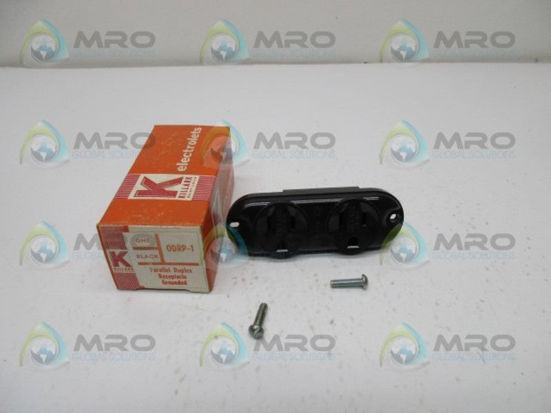 KILLARK 0DRP-1 PARALLEL DUPLEX RECEPTACLE (BLACK)  NSMP