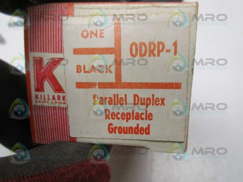 KILLARK 0DRP-1 PARALLEL DUPLEX RECEPTACLE (BLACK)  NSMP