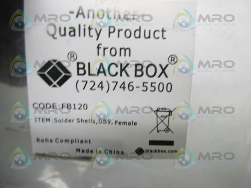 BLACK BOX FB120 D89  FEMALE SOLDER SHELL  NSMP