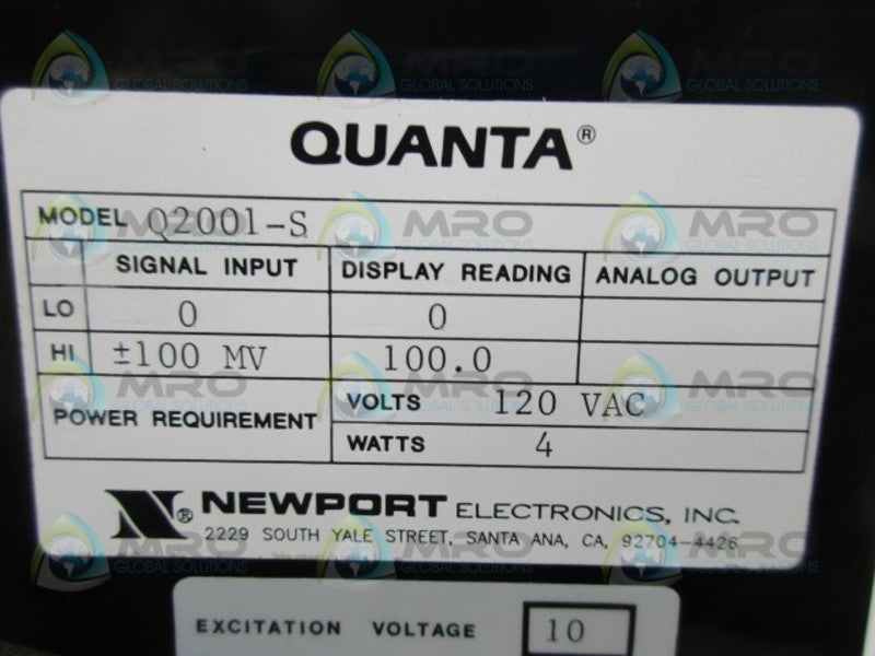 NSNPPORT Q2001-S PANEL METER  120VAC  NSMP