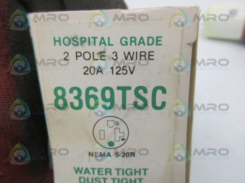 BRYANT 8369TSC WATER TIGHT DUST TIGHT CONNECTOR 2P 3W 20A 125V  NSMP