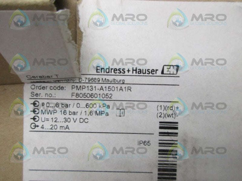 ENDRESS & HAUSER PMP131-A1501A1R CERABAR T PRESSURE TRANSDUCER  NSMP
