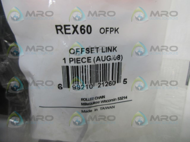 REXNORD REX60OFPK OFFSET LINK * NEW IN FACTORY BAG *