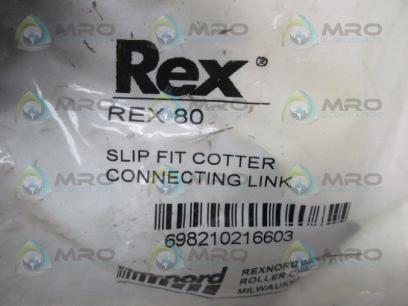 REXNORD REX80 SLIP FIT COTTER CONNECTING LINK  NSMP