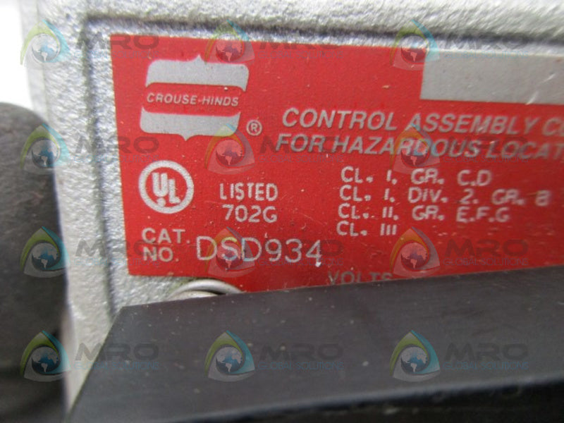 CROUSE HINDS DSD934 SWITCH 20AMP 2P  NSNP