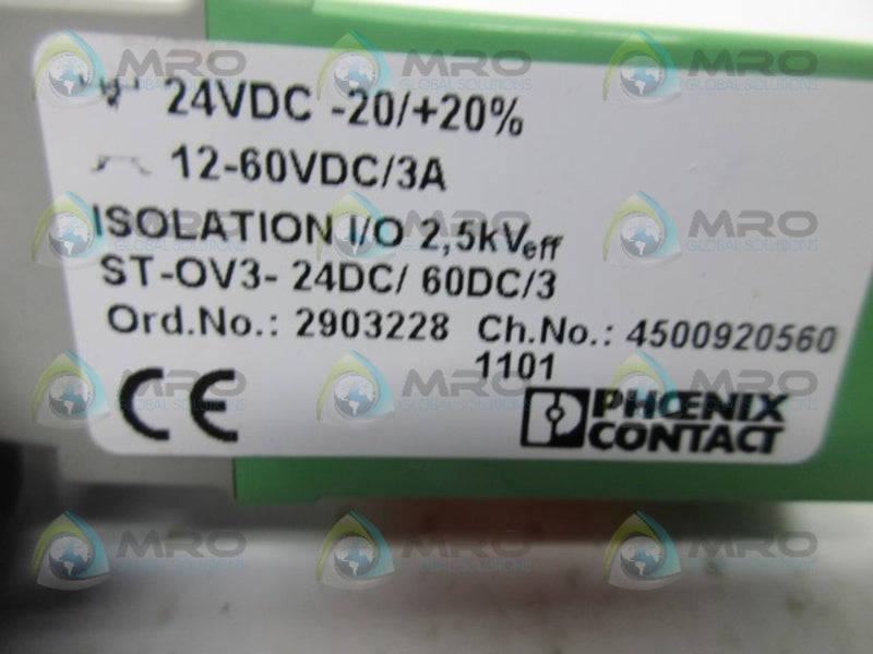 PHOENIX CONTACT ST-OV3-24DC/60DC/3 (AS PICTURED)  UNMP