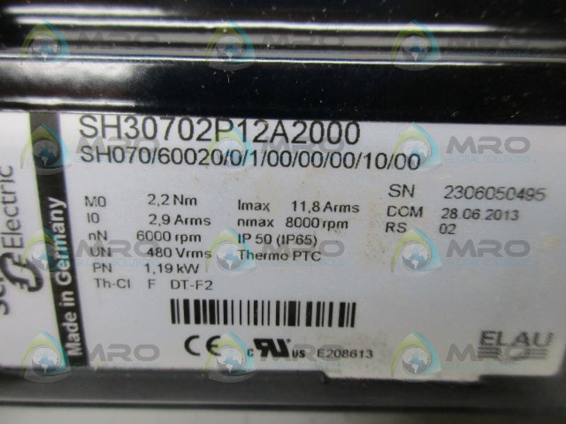 SCHNEIDER ELECTRIC SH070/60020/0/1/00/00/00/10/00 SERVO MOTOR  NSNP
