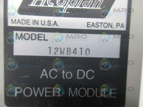 ACOPIAN 12WB410 AC TO DC POWER MODULE  UNMP