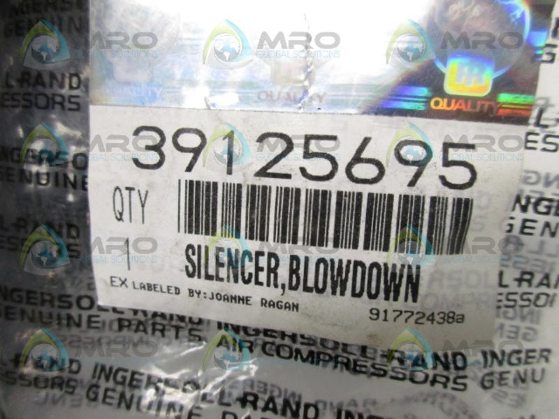 INGEROLL RAND 39125695 BLOWDOWN SILENCER  NSNP IN BAG