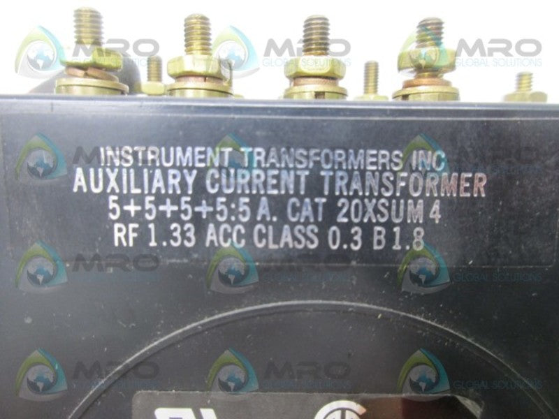 INSTRUMENT TRANSFORMERS 20XSUM-4 AUXILIARY CURRENT TRANSFORMER  UNMP