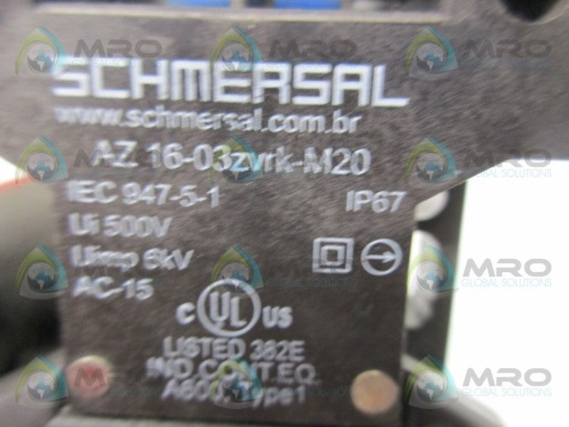 SCHMERSAL AZ16-03ZVRK-M20 SAFETY INTERLOCK SWITCH  UNMP