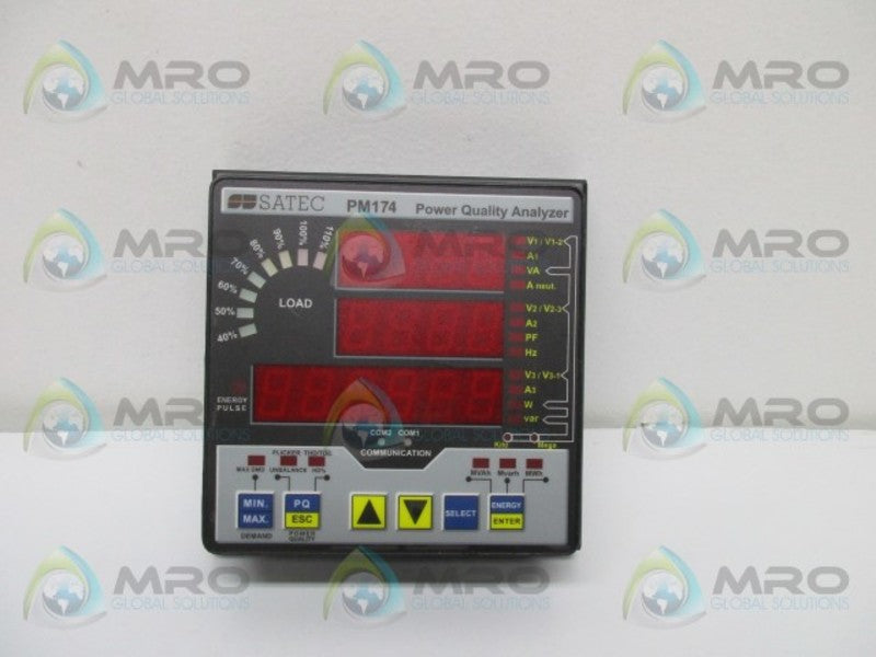 SATEC PM174 POWER QUALITY ANALYZER  UNMP