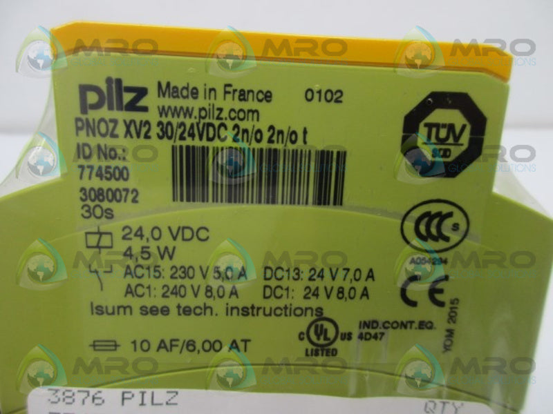 PILZ PNOZXV2-30/24VDC-2N/O-2N/OT SAFETY RELAY 5/7A  NSMP