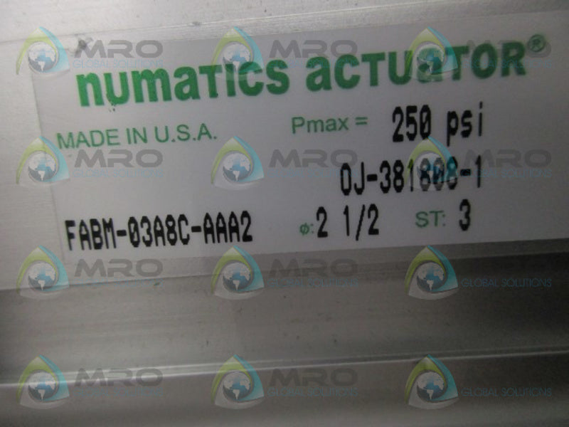 NUMATICS ACTUATOR OJ-381808-1 CYLINDER  UNMP