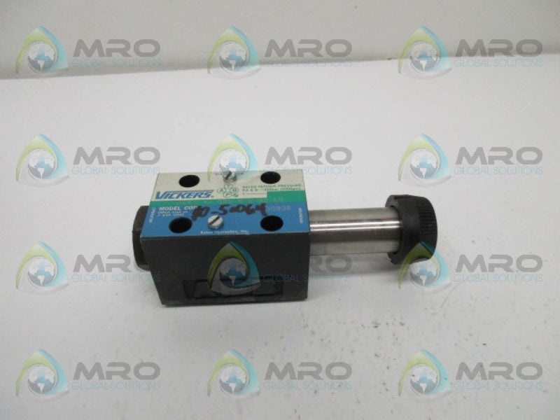 VICKERS DG4V-3S0BL-M-U-BD-80 HYDRAULIC VALVE (AS PICTURED)  UNMP