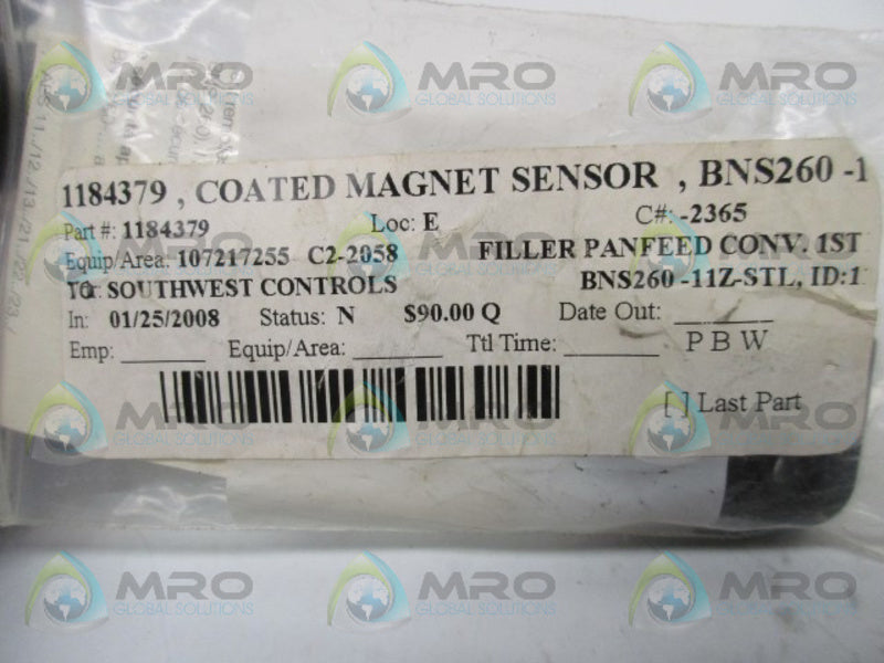 SCHMERSAL BNS260-11Z-STL CODED MAGNET SAFETY SENSOR  NSNP IN BAG
