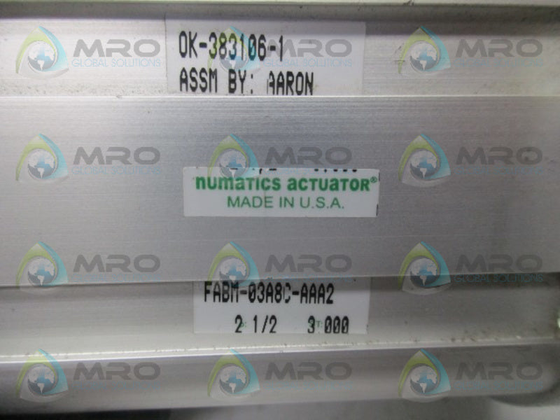 NUMATICS FABM-03A8C-AAA2 AIR CYLINDER  UNMP