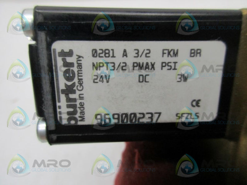 BURKERT 96900237 SOLENOID VALVE  NSNP