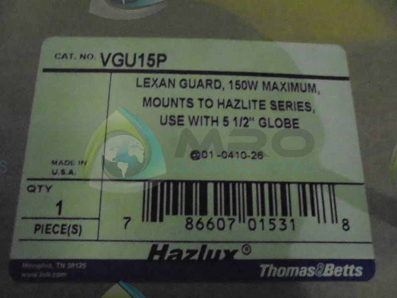 THOMAS & BETTS HAZLUX VGU15P LEXAN GUARD * FACTORY SEALED *
