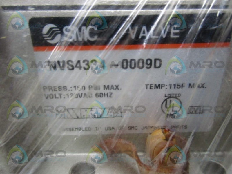SMC NVS4334-0009D AIR VALVE * NEW IN FACTORY BAG *
