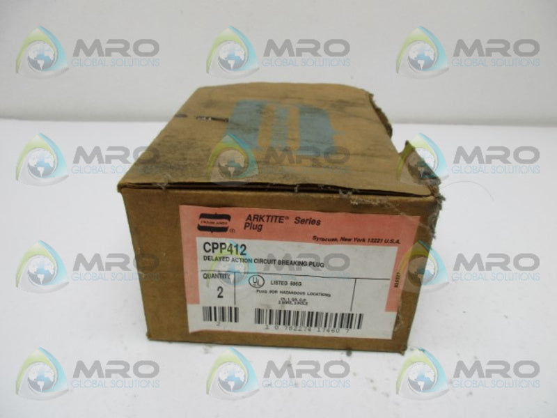 CROUSE HINDS CPP412 PLUG DELAYED ACTION 3W 20AMP  NSMP