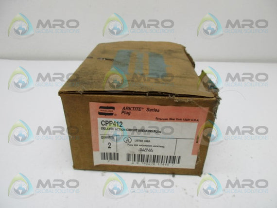 CROUSE HINDS CPP412 PLUG DELAYED ACTION 3W 20AMP  NSMP
