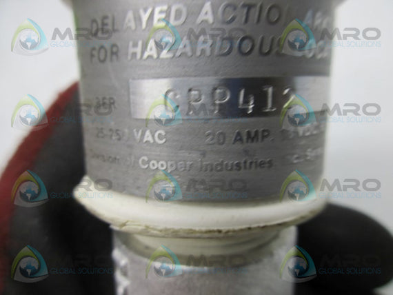 CROUSE HINDS CPP412 PLUG DELAYED ACTION 3W 20AMP  NSMP