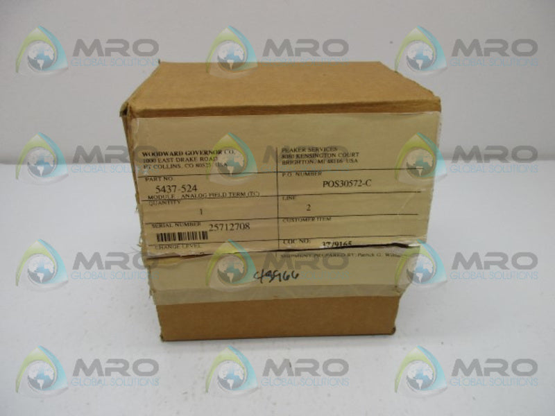 WOODWARD 5437-524 REV. B MODULE ANALOG FIELD TERM (TC)  NSMP